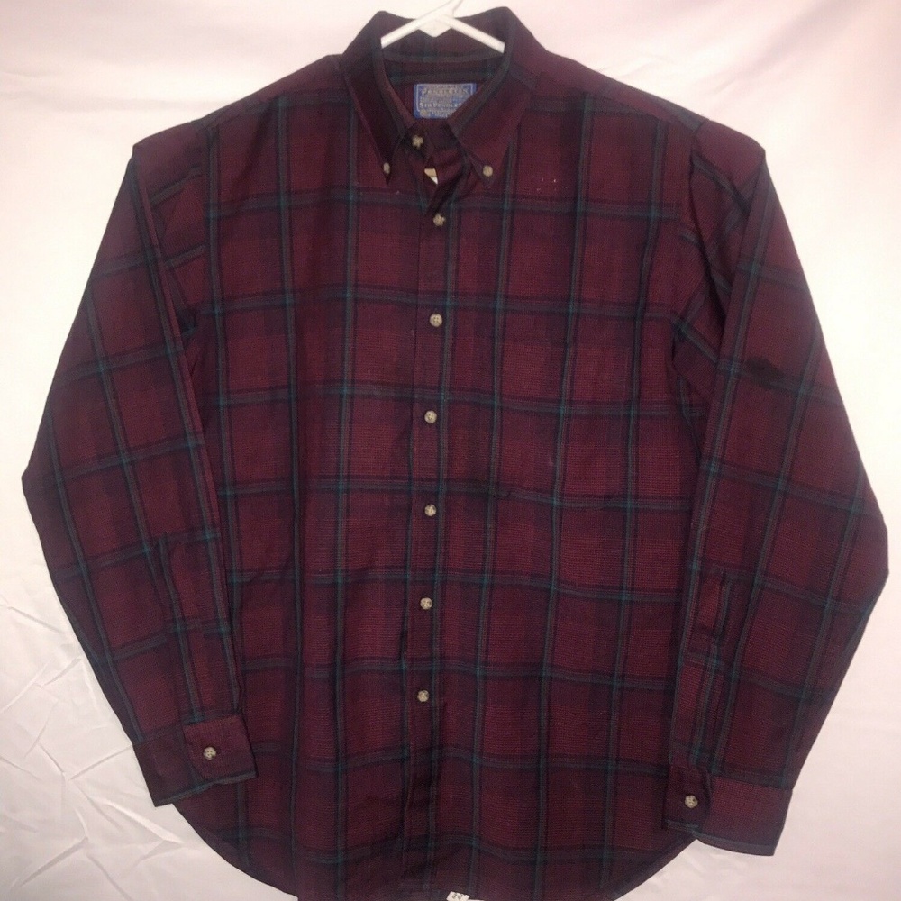 Vintage Pendleton Men size M Burgundy plaid